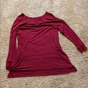 Maroon/Burgundy Hi-Low Tunic